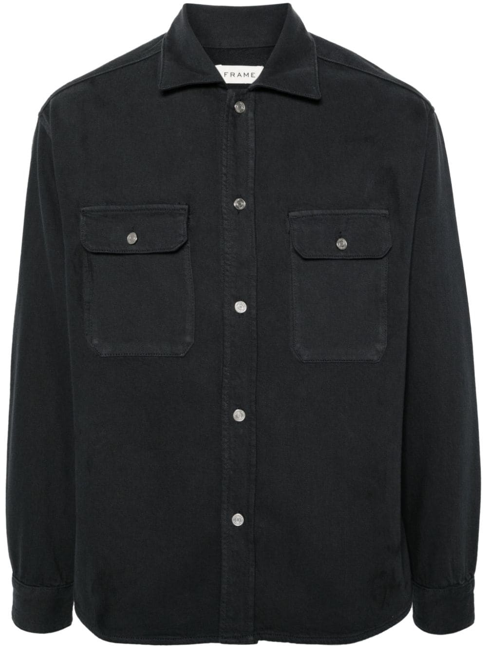 FRAME long-sleeve cotton overshirt - Blue von FRAME