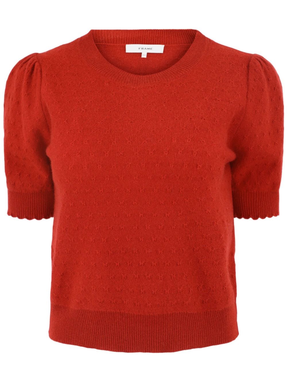 FRAME pointelle-knit top - Red von FRAME