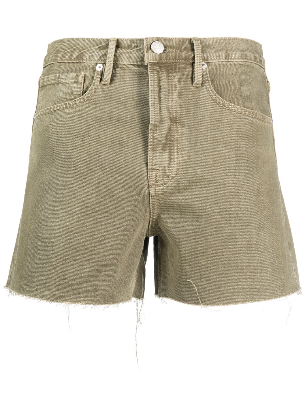 FRAME raw-cut denim shorts - Green von FRAME