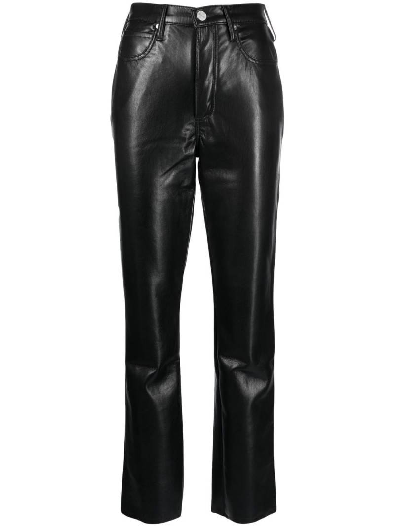 FRAME recycled leather-blend trousers - Black von FRAME