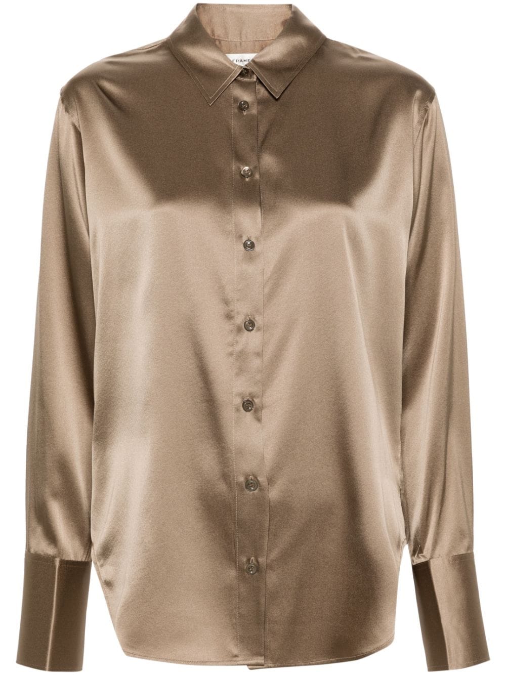 FRAME satin silk shirt - Neutrals von FRAME