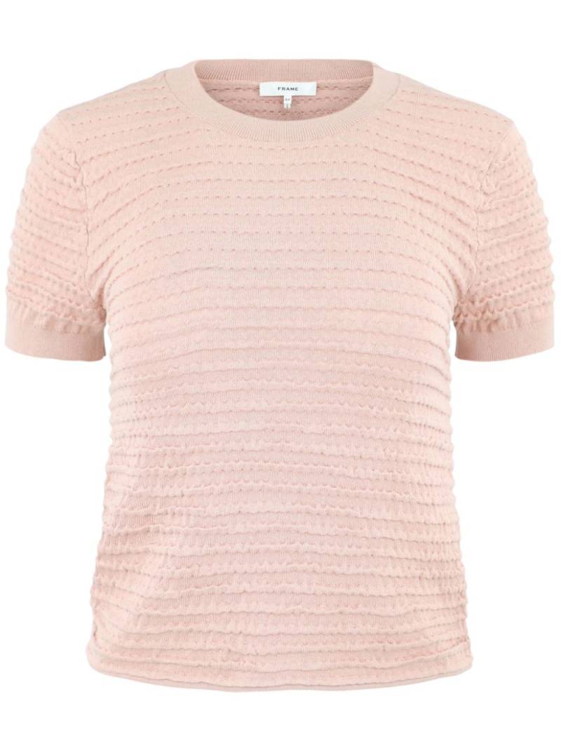 FRAME smocked-effect T-shirt - Pink von FRAME