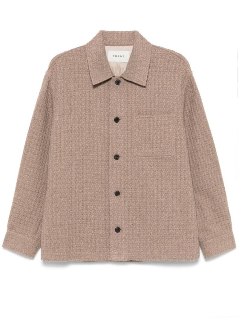 FRAME textured shirt jacket - Brown von FRAME