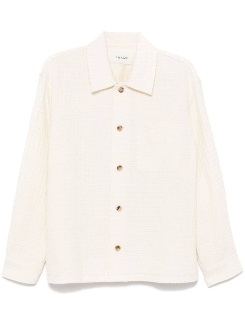 FRAME textured shirt jacket - White von FRAME