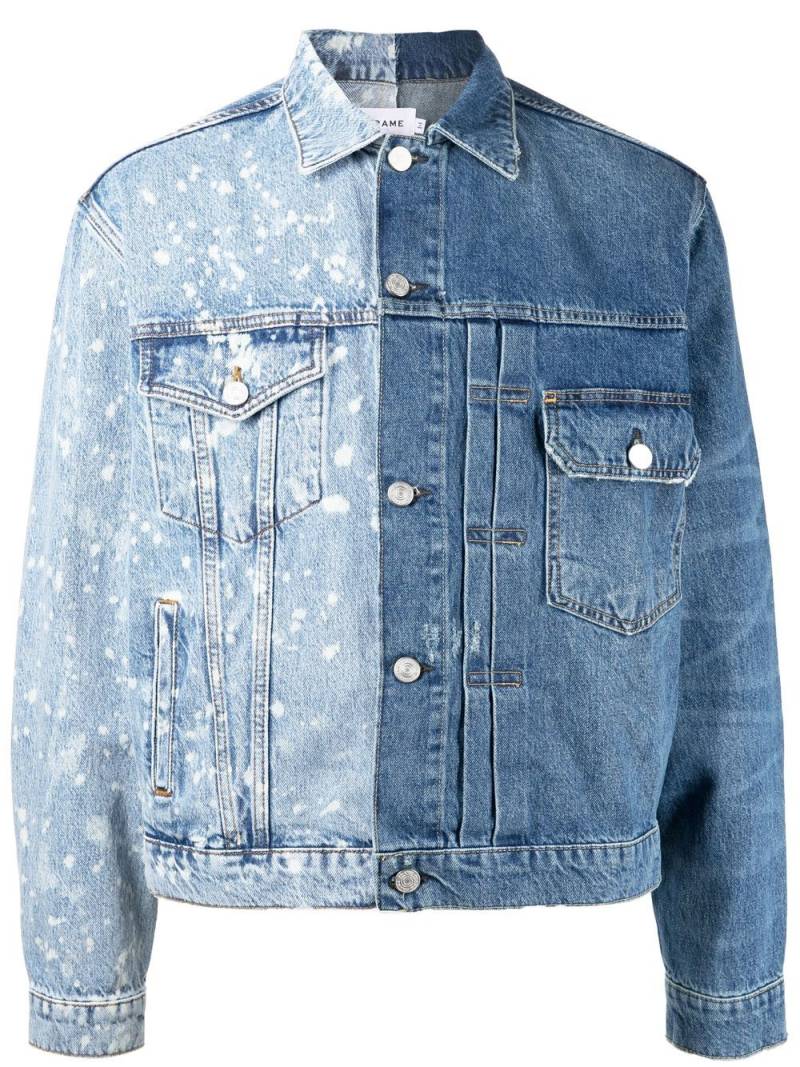 FRAME two-tone denim jacket - Blue von FRAME