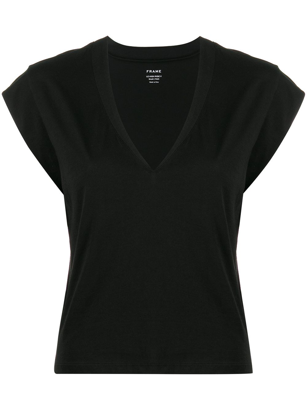 FRAME v-neck T-shirt - Black von FRAME