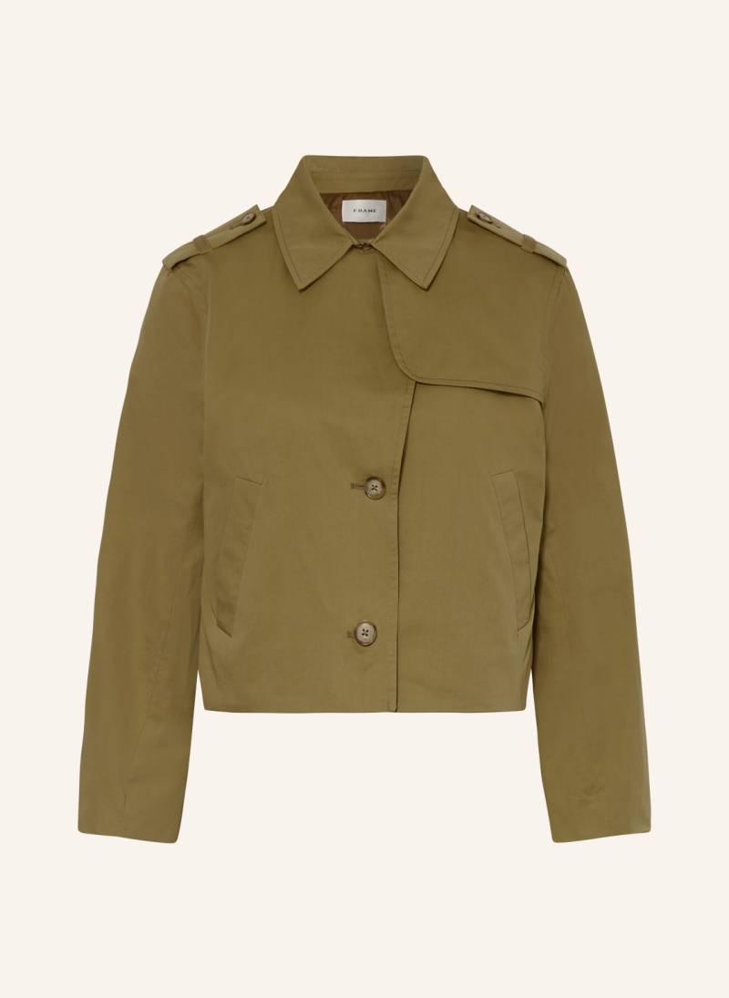 Frame Cropped-Trenchcoat gruen von FRAME