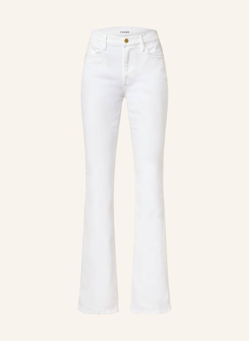 Frame Flared Jeans Le High Flare weiss von FRAME