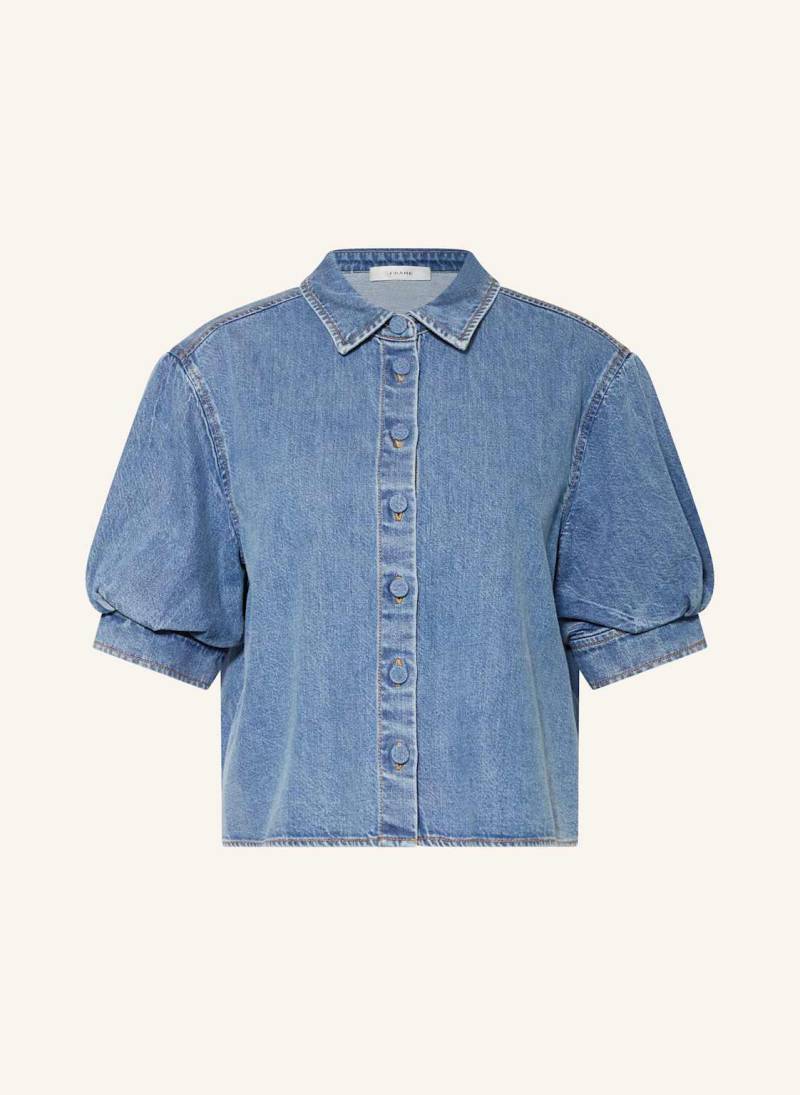 Frame Jeansbluse The Billow blau von FRAME