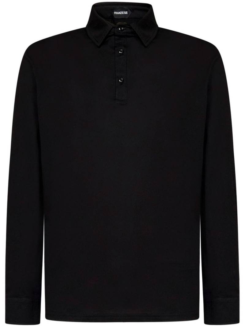 FRANZESE COLLECTION cotton polo shirt - Black von FRANZESE COLLECTION