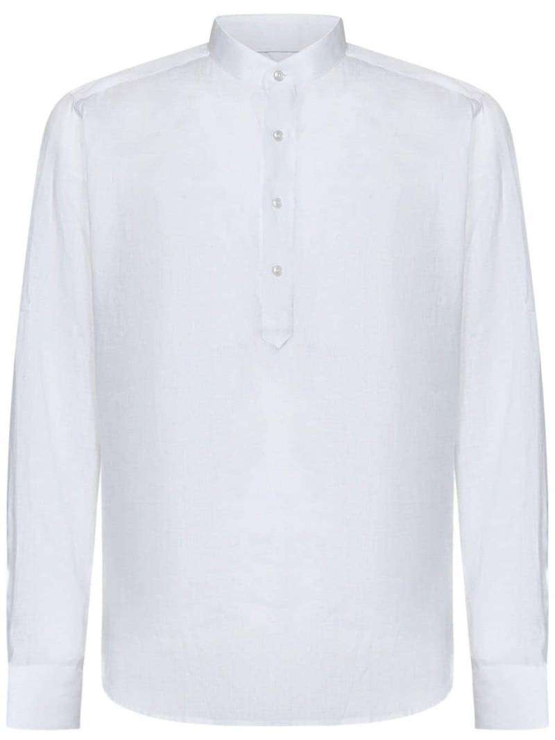 FRANZESE COLLECTION linen polo shirt - White von FRANZESE COLLECTION