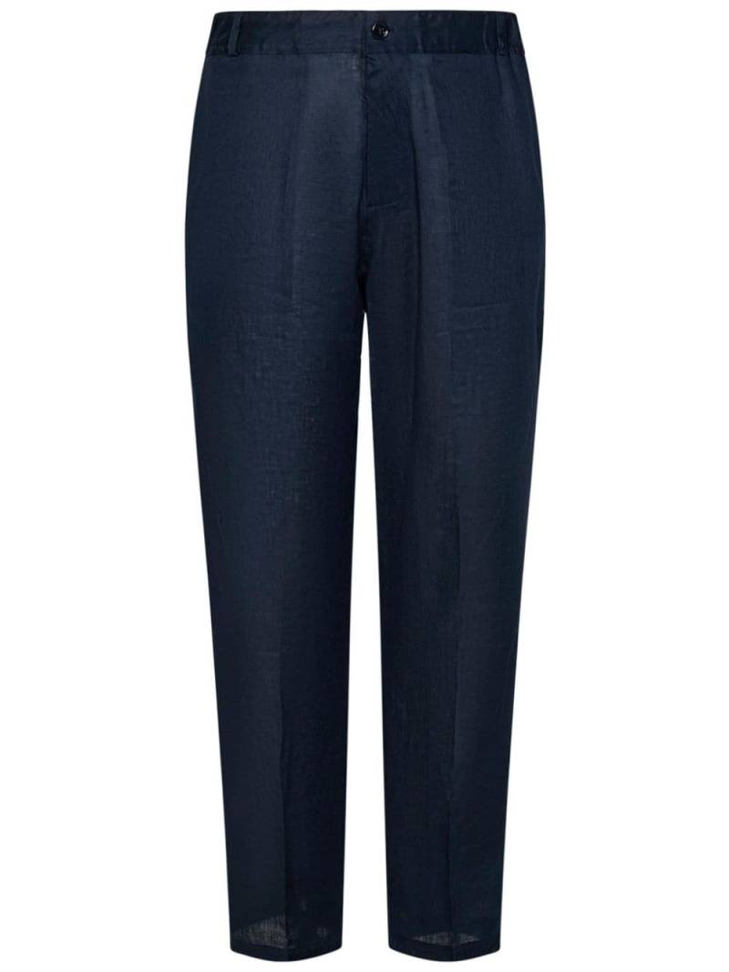 FRANZESE COLLECTION linen straight-leg trousers - Blue von FRANZESE COLLECTION