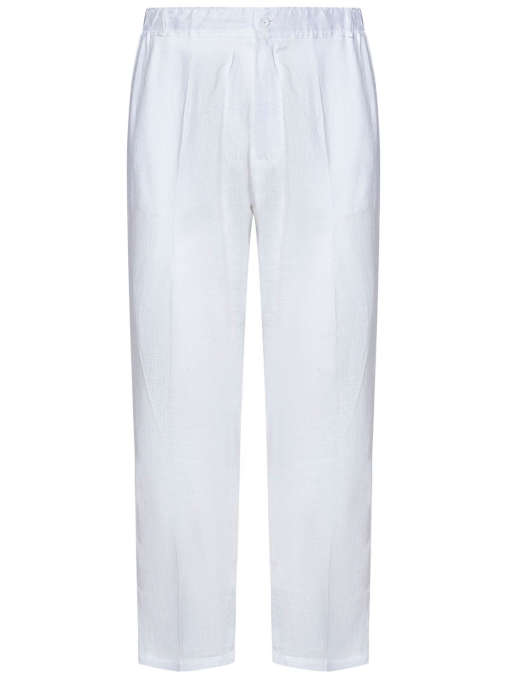 FRANZESE COLLECTION linen trousers - White von FRANZESE COLLECTION