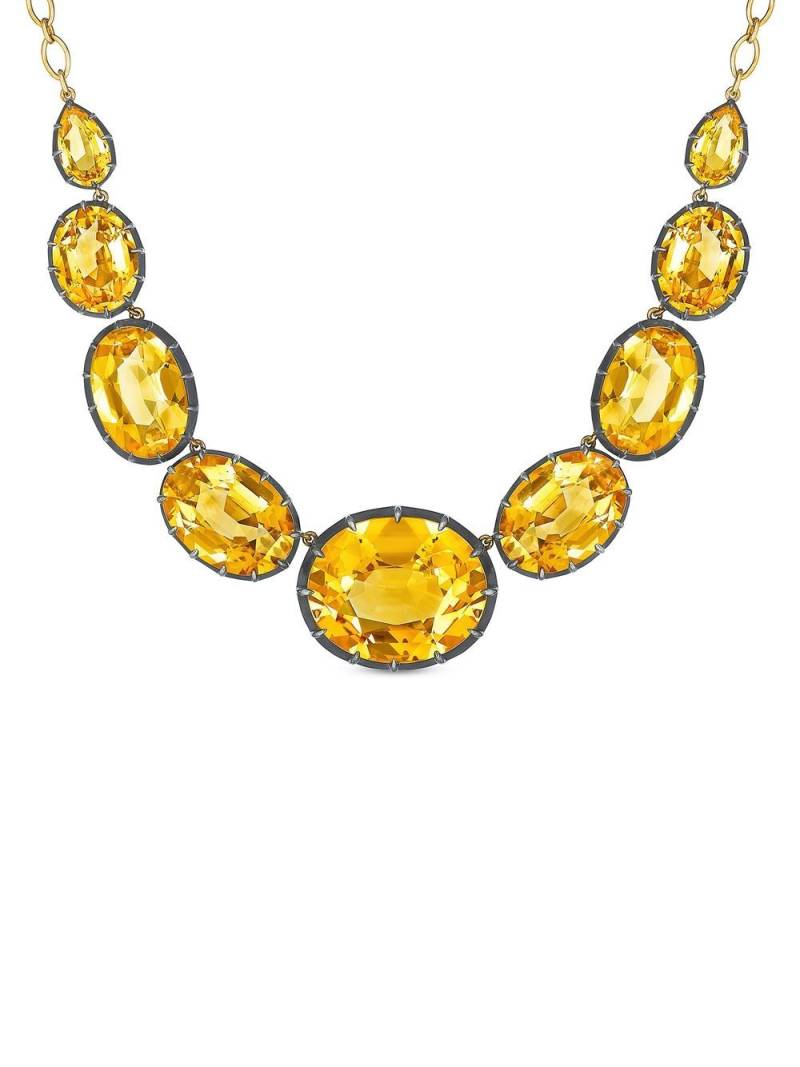 FRED LEIGHTON 18kt gold Semi-Riviere citrine necklace von FRED LEIGHTON