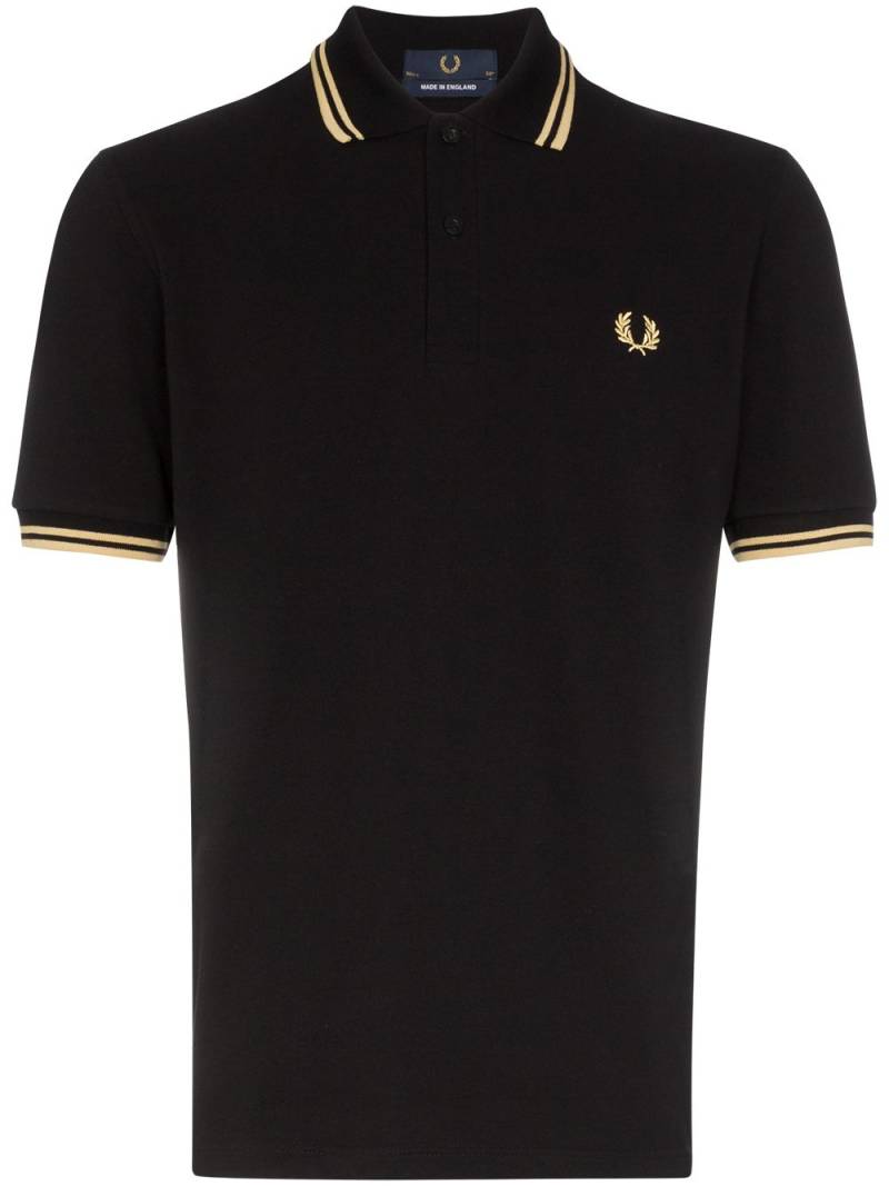 Fred Perry stripe-trimmed polo shirt - Black von Fred Perry