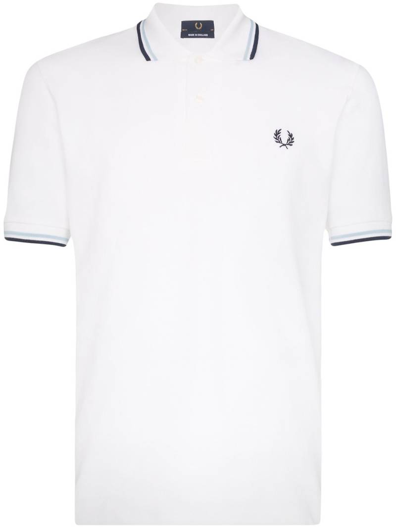 Fred Perry striped trim polo shirt - White von Fred Perry