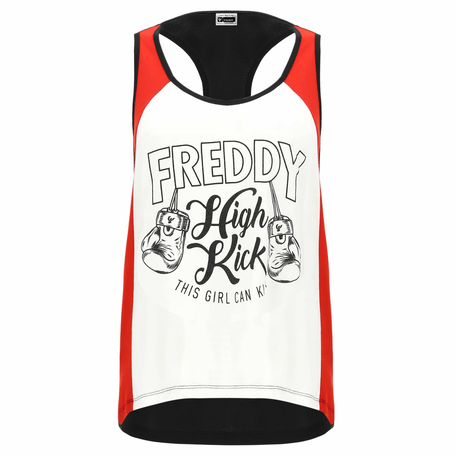 Sport Tanktop Damen Weiss Bunt L von FREDDY