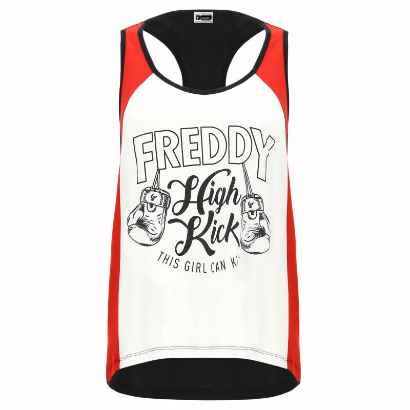 Freddy - Sport Tanktop, für Damen, Weiss Bunt, Größe M von Freddy