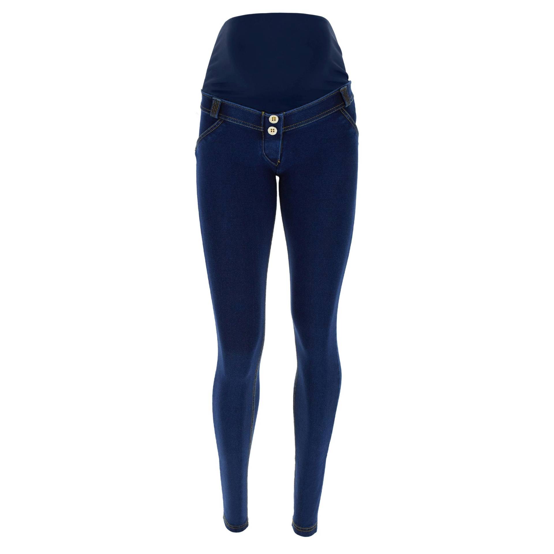 Freddy - WR.UP® Shaping Maternity Pants, für Damen, Blau Denim Dunkel, Größe L von Freddy