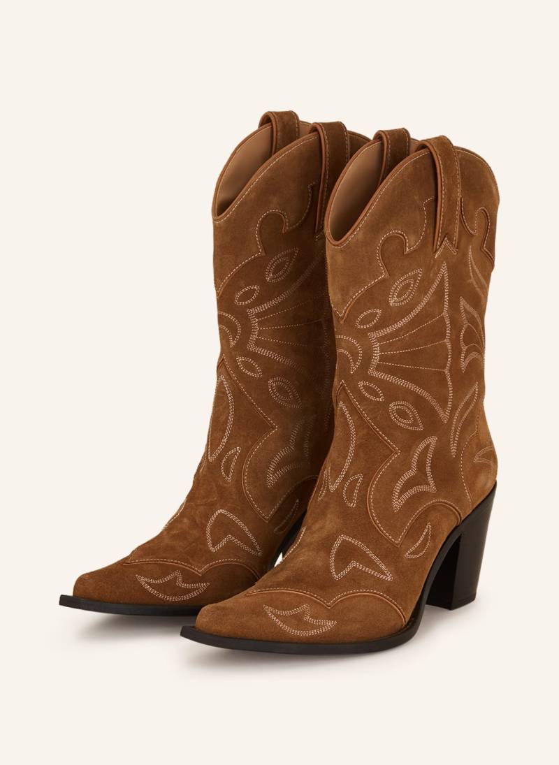 Free Lance Cowboy Boots Andrea 80 braun von FREE LANCE