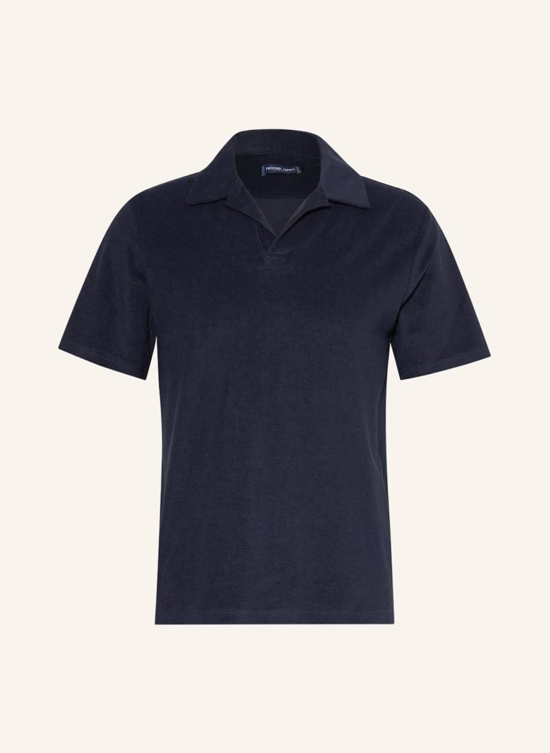 Frescobol Carioca Frottee-Poloshirt Faustino blau von FRESCOBOL CARIOCA