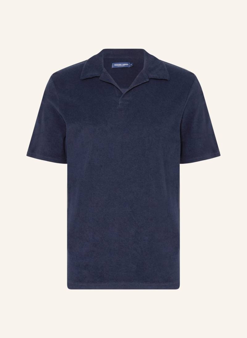 Frescobol Carioca Frottee-Poloshirt Faustino blau von FRESCOBOL CARIOCA