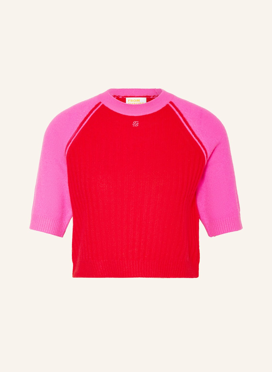 From Future Cropped-Strickshirt Aus Cashmere rot von FROM FUTURE