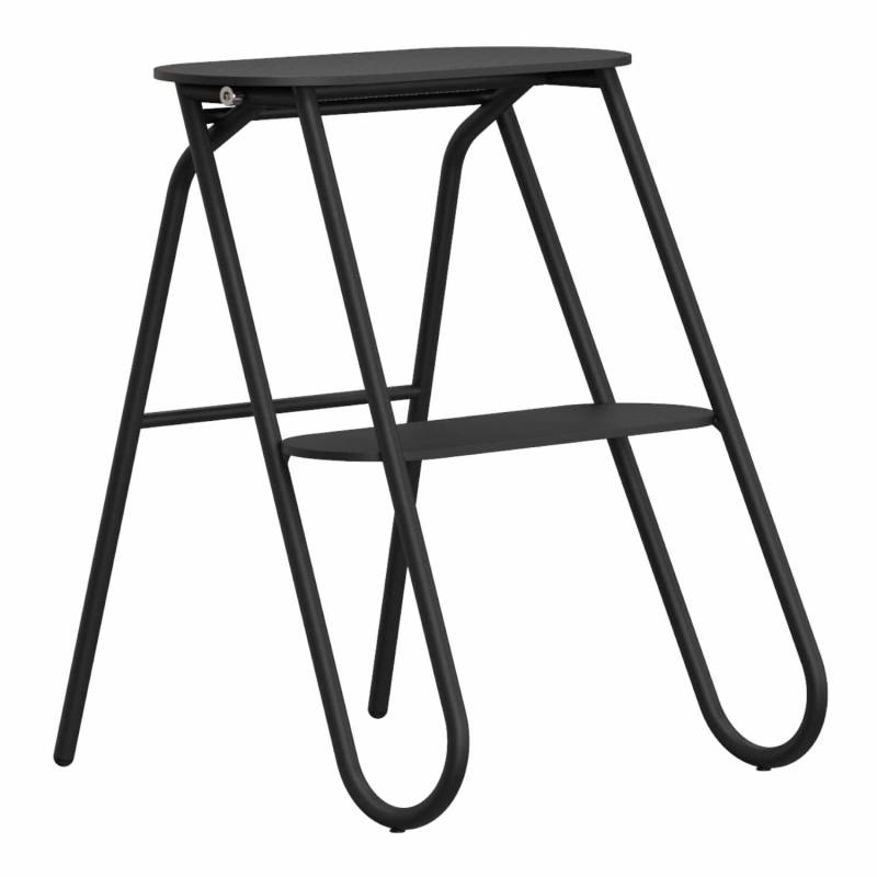 6201 Bukto Step Ladder Tritthocker, Farbe matt schwarz von FROST Denmark