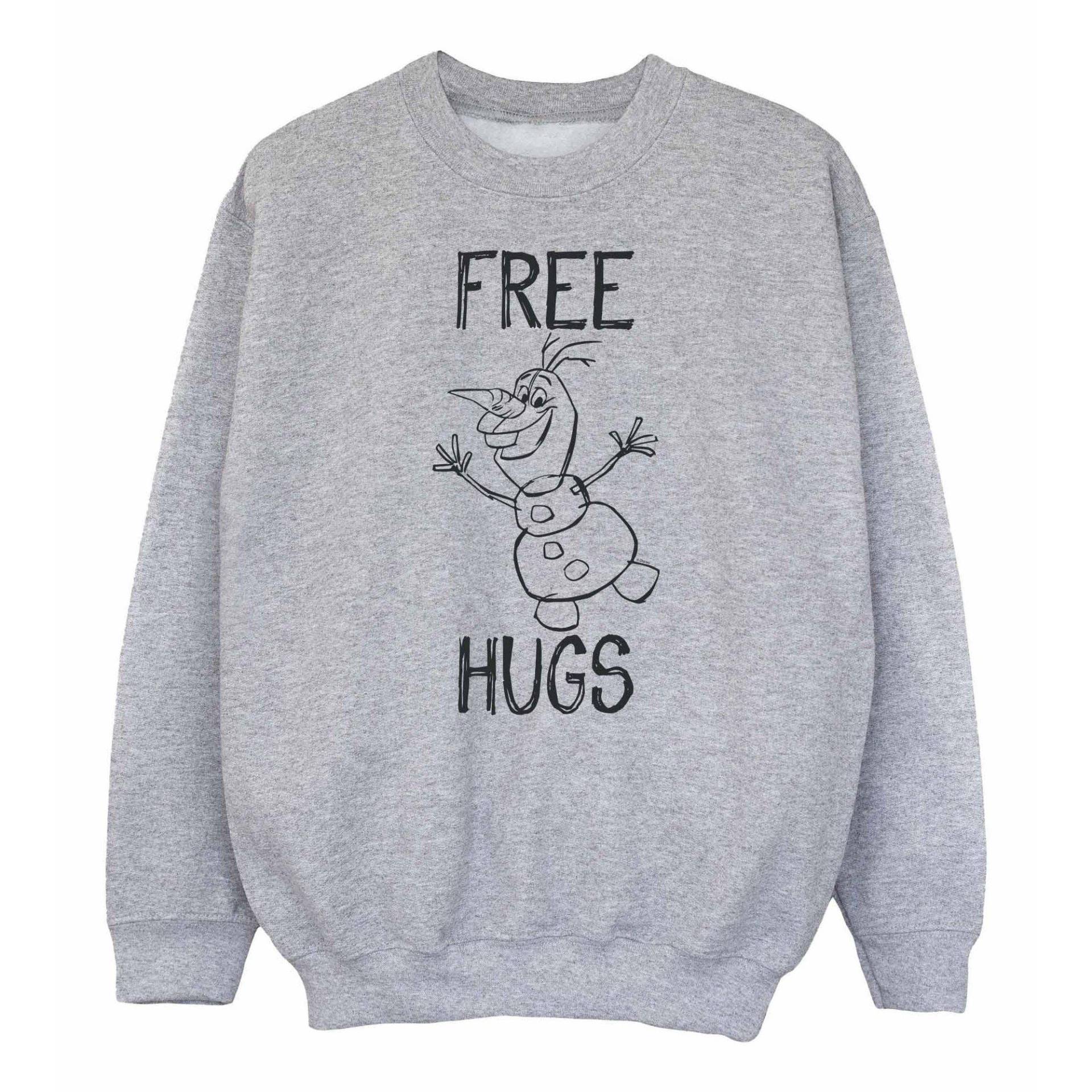 Free Hugs Sweatshirt Mädchen Grau 128 von FROZEN