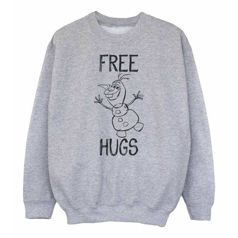 Free Hugs Sweatshirt Mädchen Grau 140/146 von FROZEN