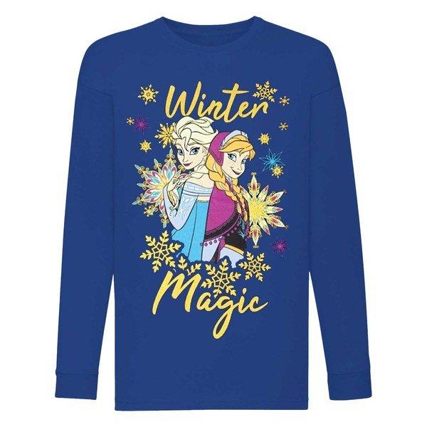 Winter Magic Tshirt Mädchen Blau 98 von FROZEN