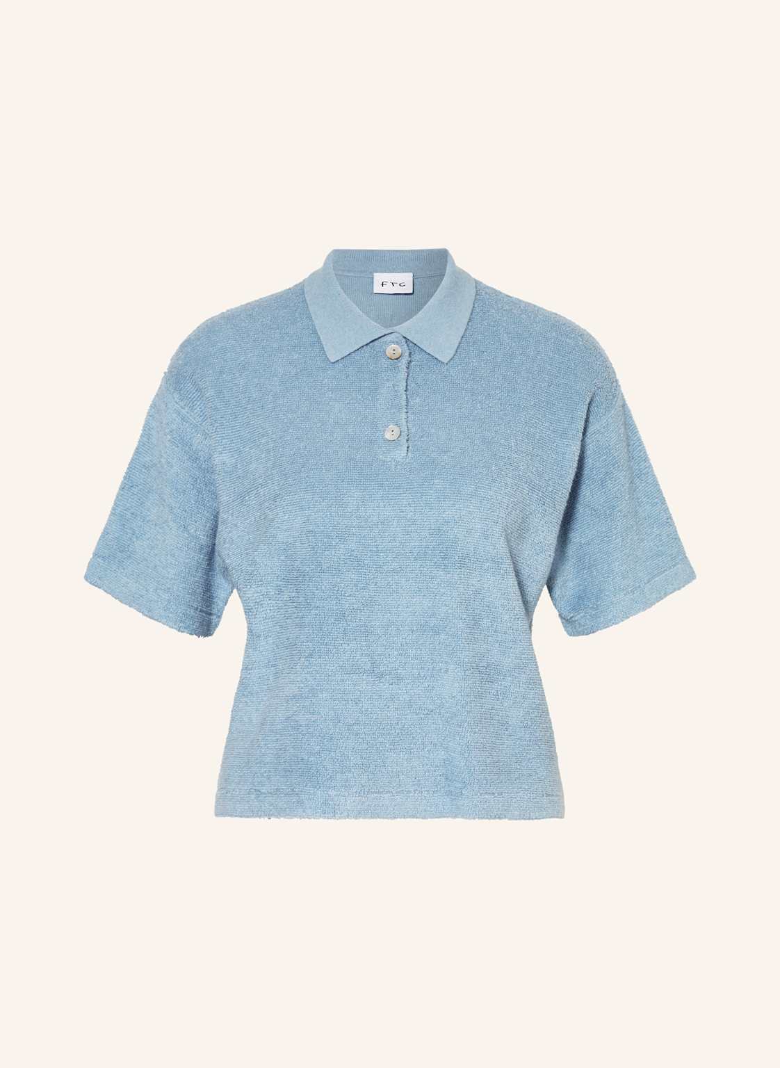 Ftc Cashmere Frottee-Poloshirt blau Ftc Cashmere Frottee-Poloshirt blau von FTC CASHMERE