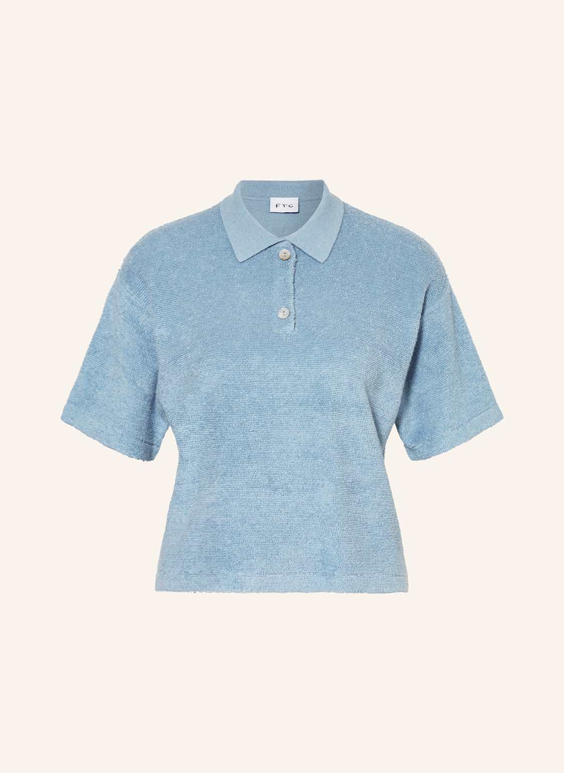 Ftc Cashmere Frottee-Poloshirt blau von FTC CASHMERE