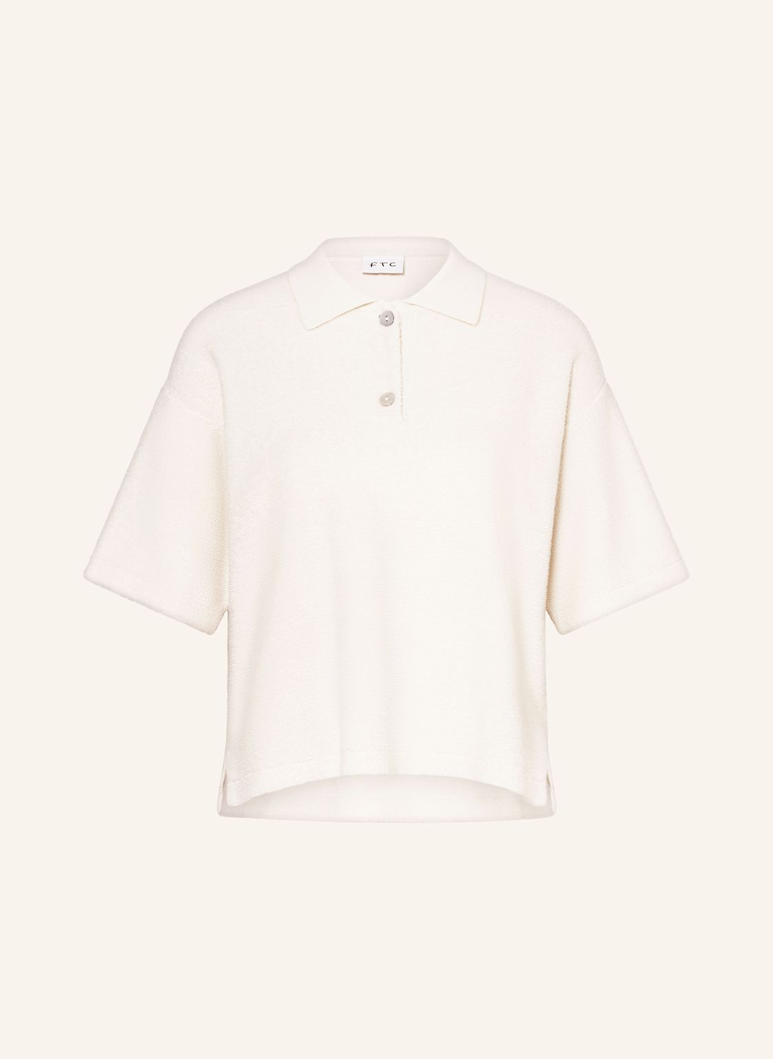 Ftc Cashmere Frottee-Poloshirt weiss von FTC CASHMERE