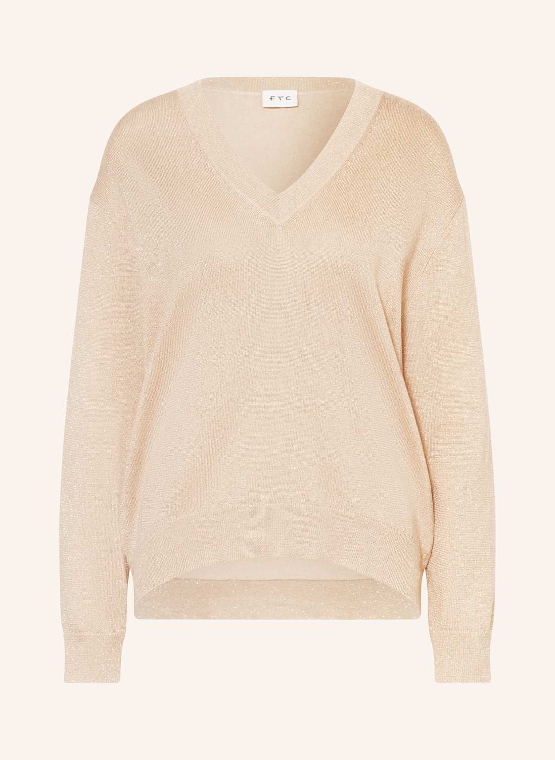 Ftc Cashmere Pullover Mit Glitzergarn gold von FTC CASHMERE