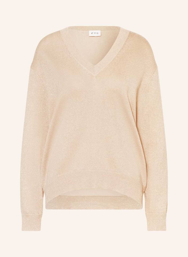 Ftc Cashmere Pullover Mit Glitzergarn gold von FTC CASHMERE