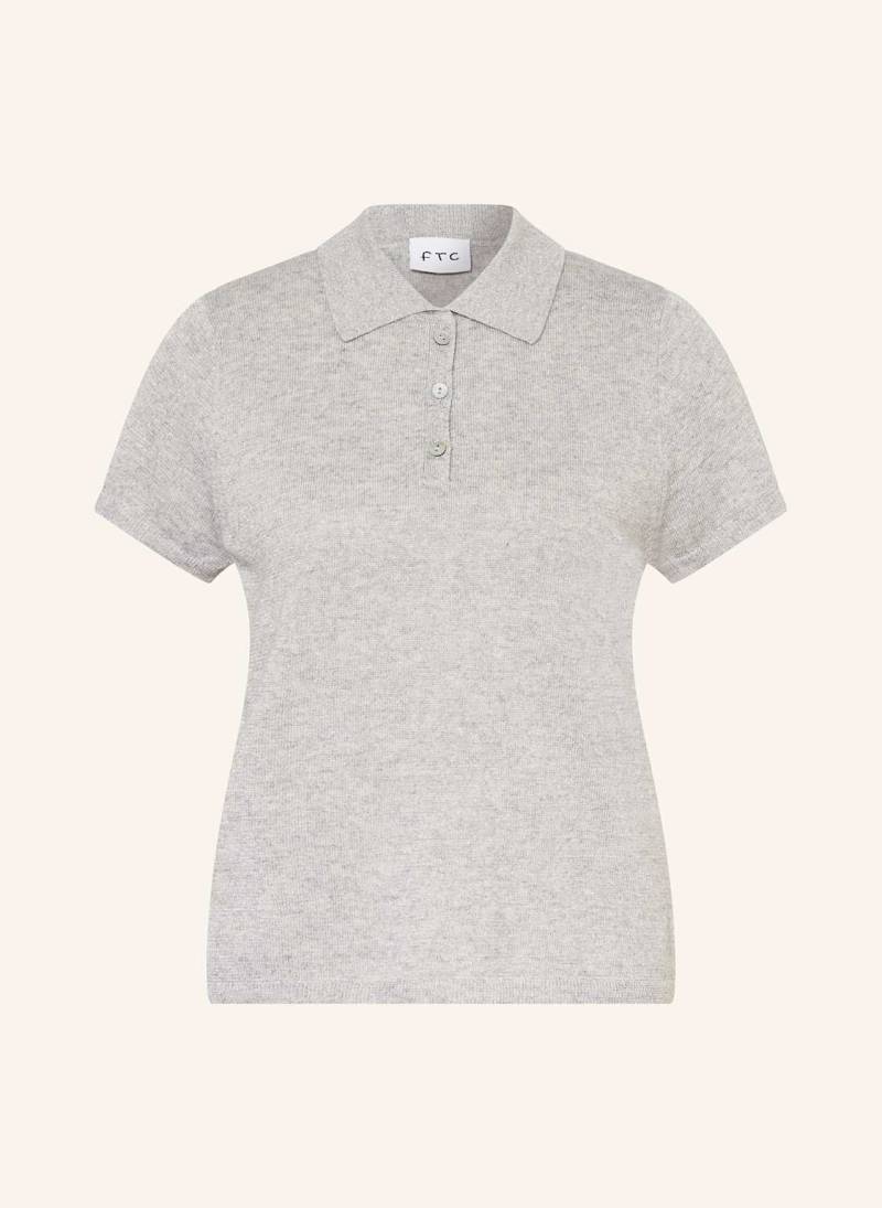 Ftc Cashmere Strick-Poloshirt Mit Glitzergarn silber von FTC CASHMERE