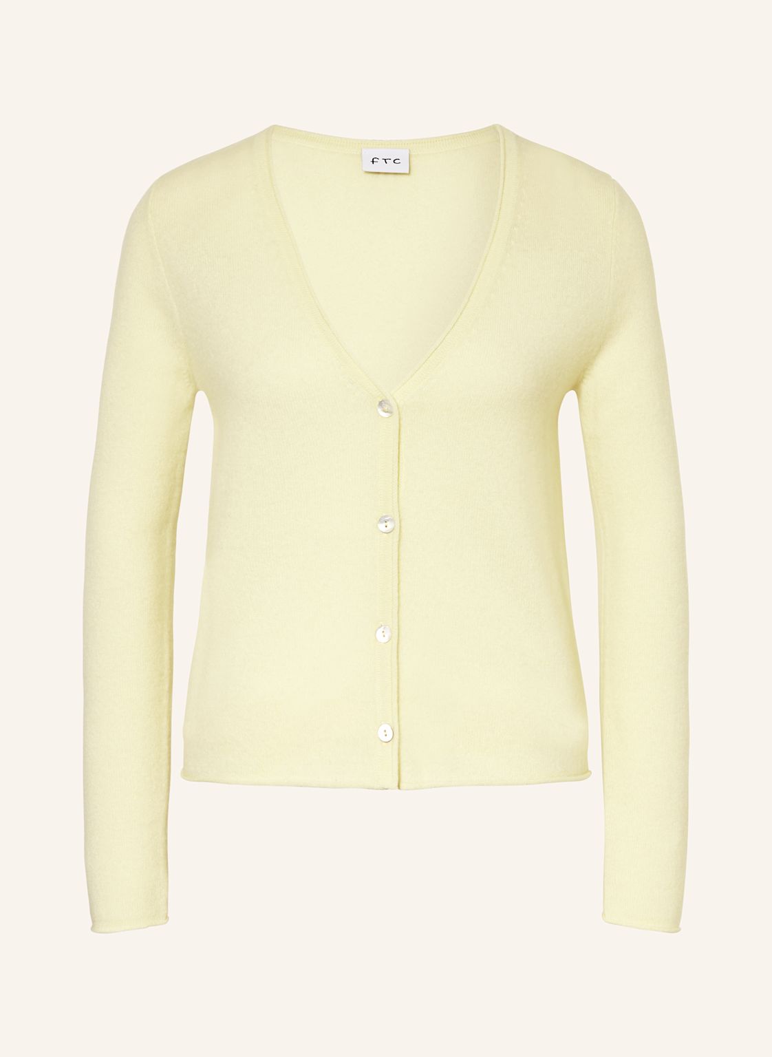 Ftc Cashmere Strickjacke Aus Cashmere gelb Ftc Cashmere Strickjacke Aus Cashmere gelb von FTC CASHMERE