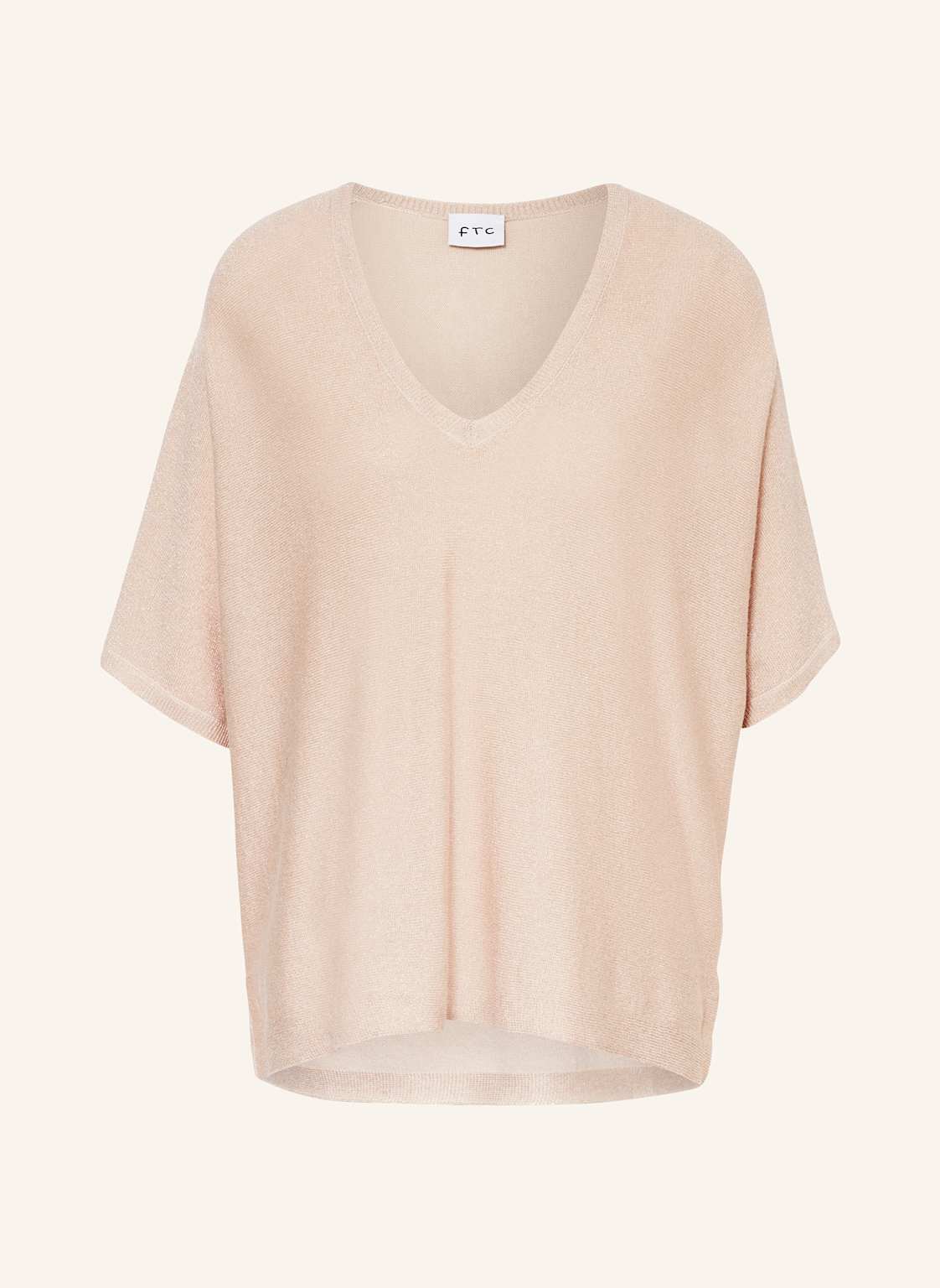 Ftc Cashmere Strickshirt Mit Glitzergarn beige Ftc Cashmere Strickshirt Mit Glitzergarn beige von FTC CASHMERE