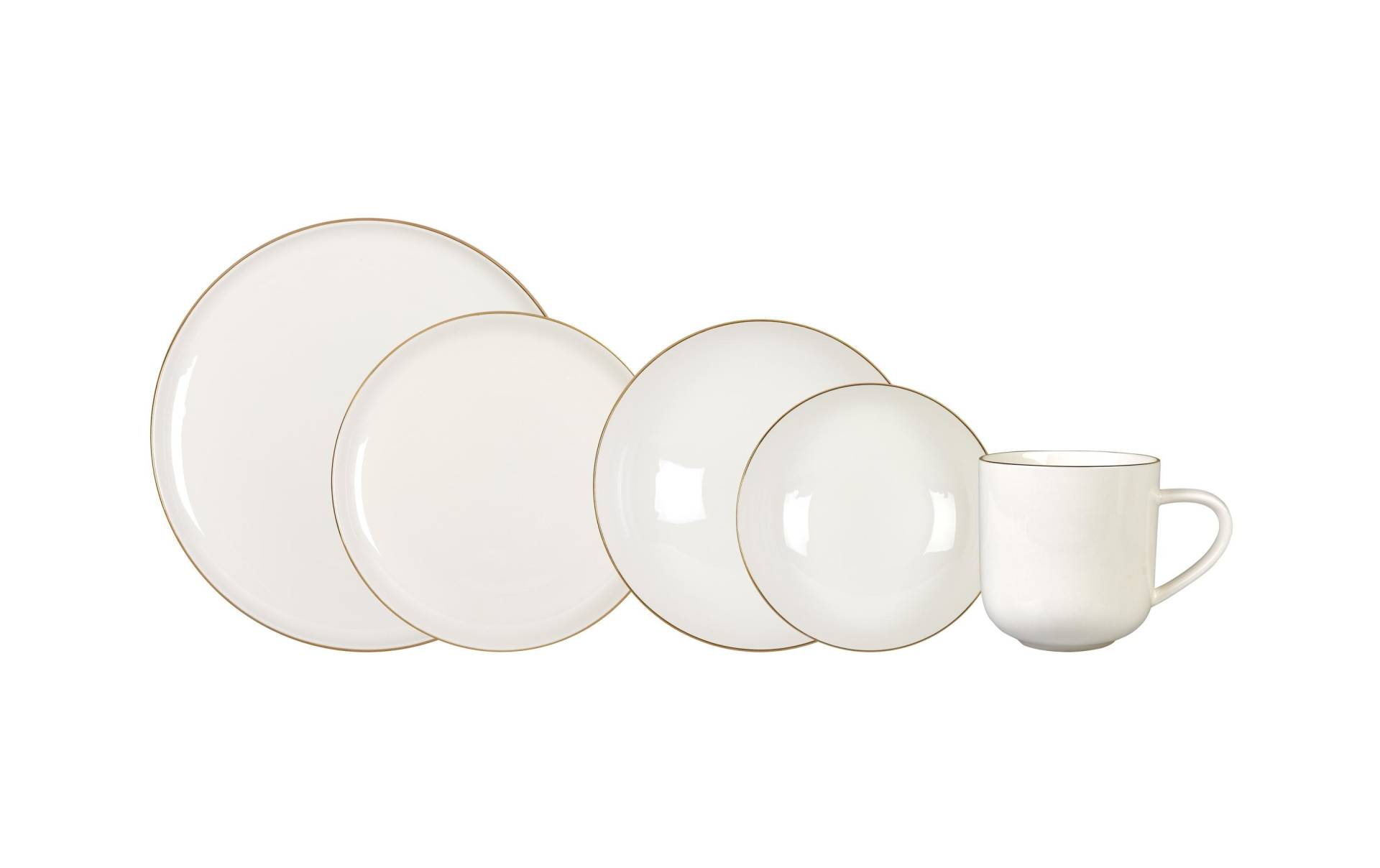 FURBER Kombiservice »20-teilig, Weiss/Goldfarben«, (20 tlg.) FURBER Kombiservice »20-teilig, Weiss/Goldfarben«, (20 tlg.) von FURBER