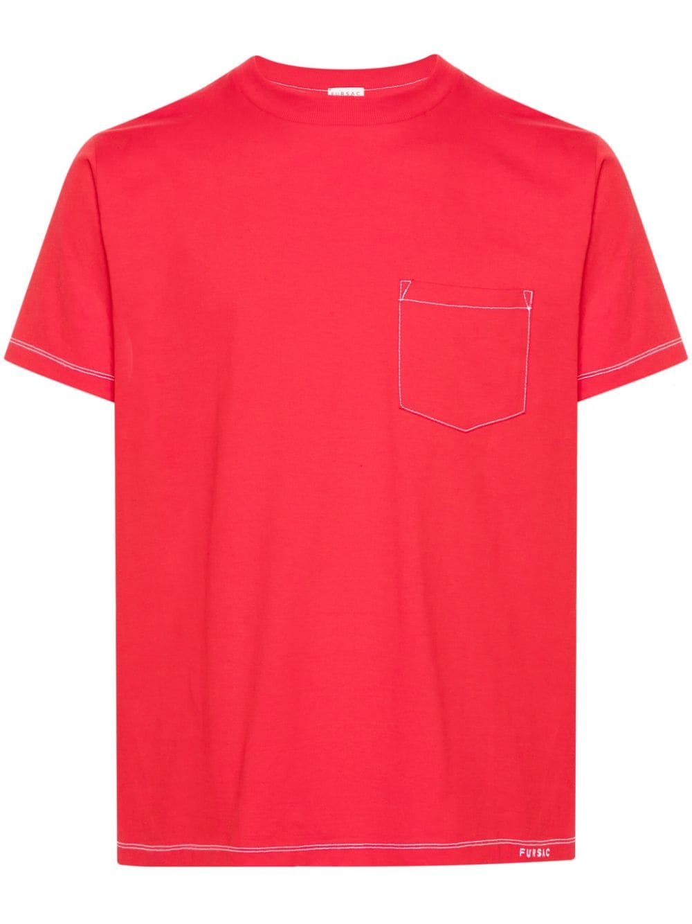 FURSAC contrast-stitching cotton T-shirt - Red von FURSAC