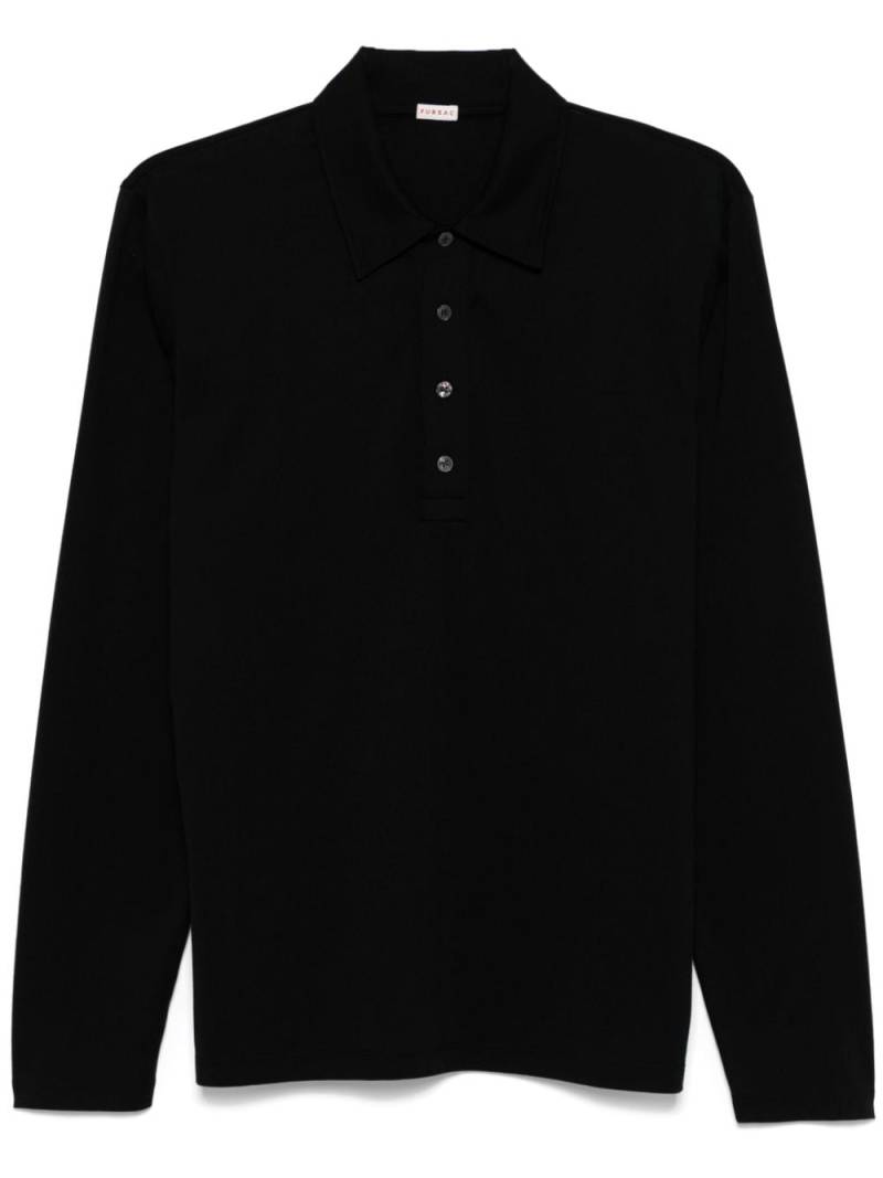 FURSAC cotton jersey polo shirt - Black von FURSAC