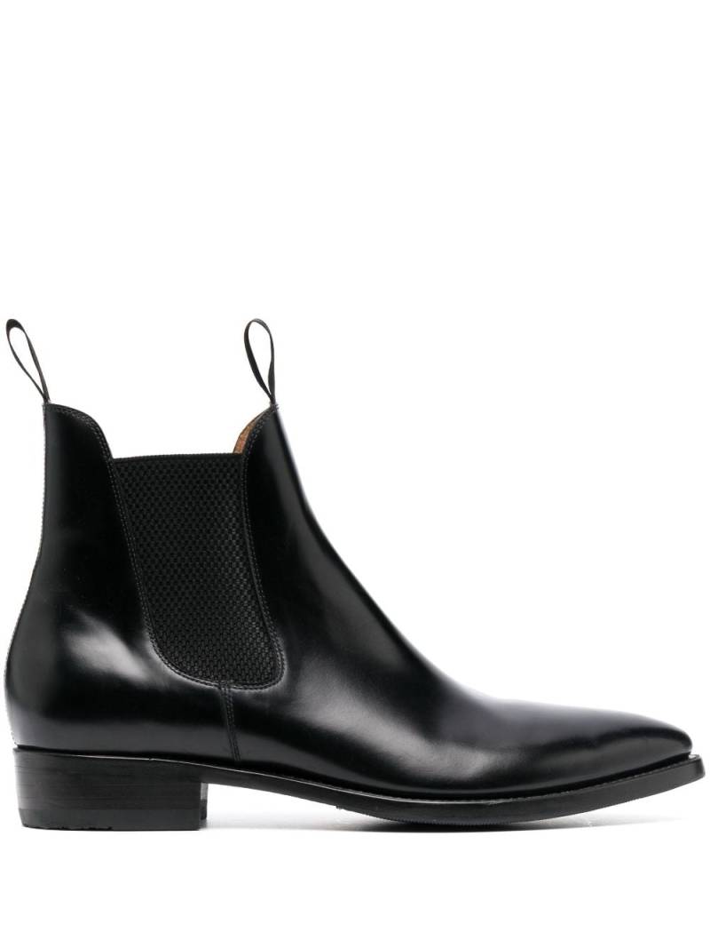 FURSAC double pull-tab leather boots - Black von FURSAC