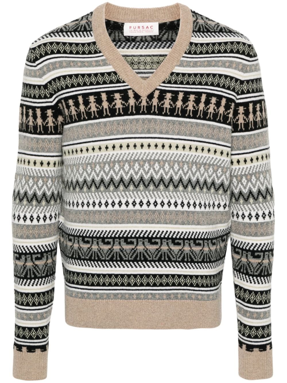 FURSAC intarsia-knit wool jumper - Neutrals von FURSAC