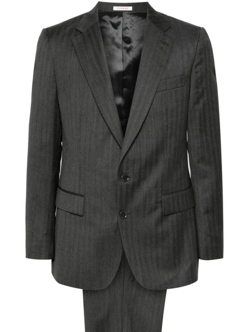 FURSAC single-breasted virgin wool suit - Grey von FURSAC