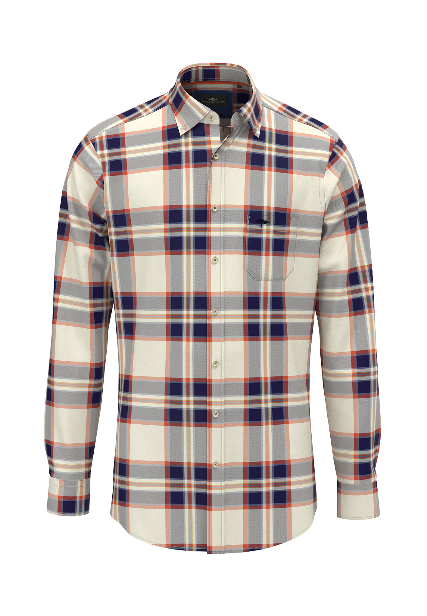 FYNCH-HATTON Karohemd, mit klassischem Button-Down-Kragen von FYNCH-HATTON