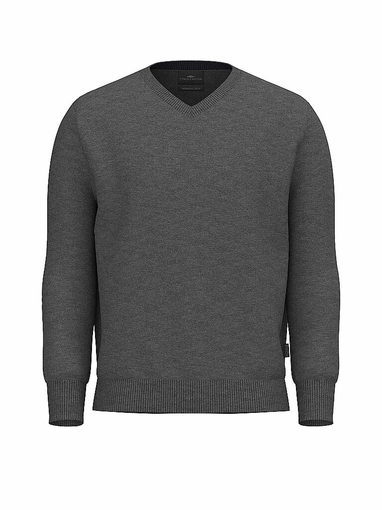 FYNCH HATTON Kaschmirpullover grau | 4XL von FYNCH HATTON