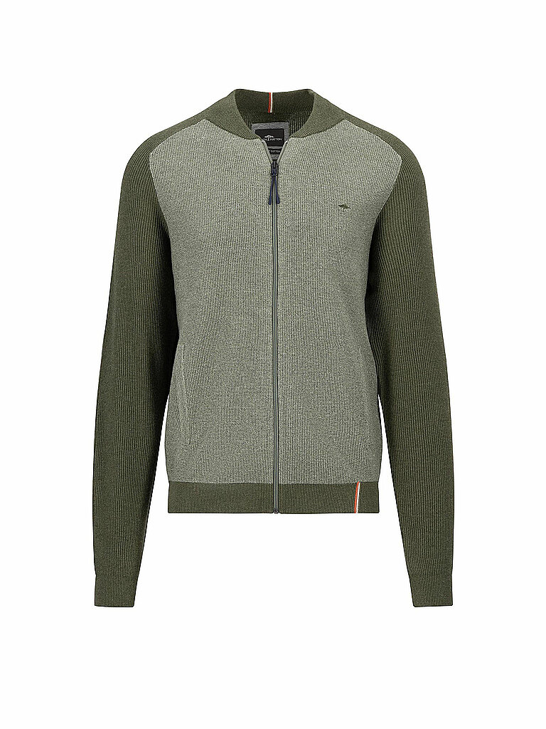 FYNCH HATTON Sweatjacke olive | 4XL von FYNCH HATTON