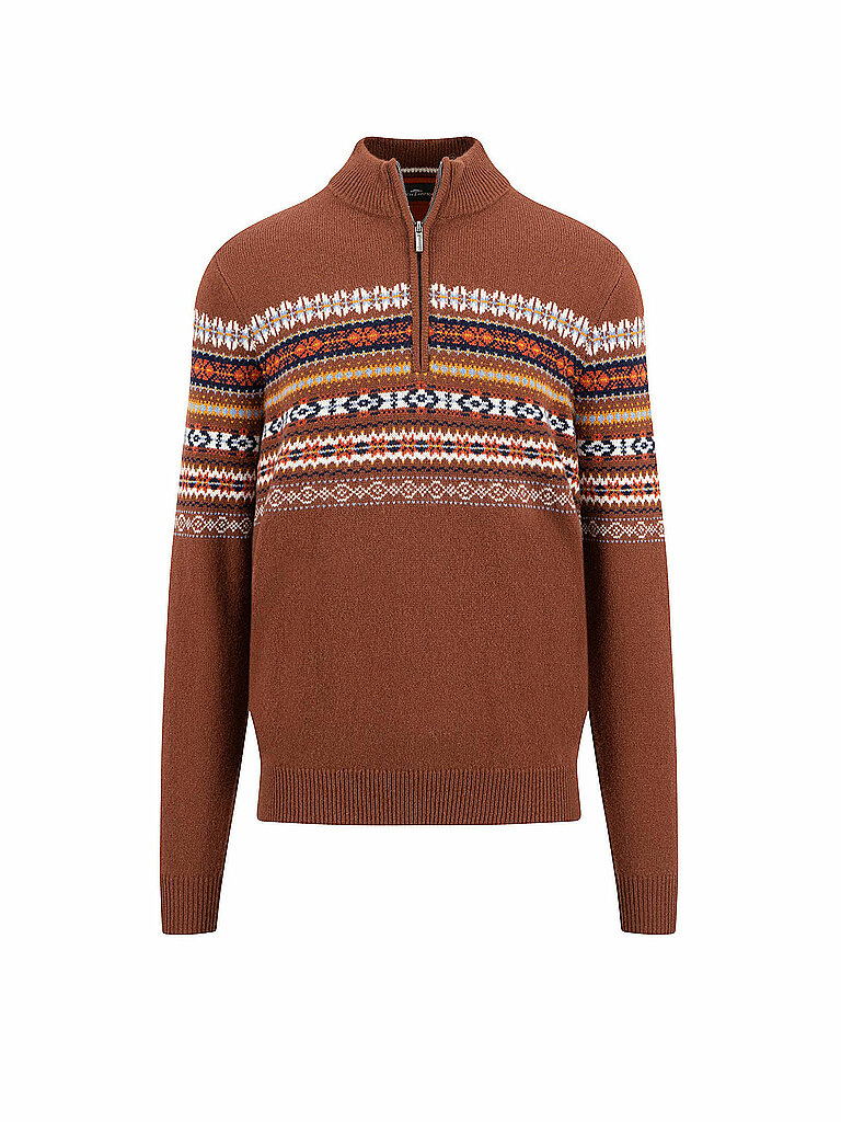 FYNCH HATTON Troyer Pullover braun | L von FYNCH HATTON