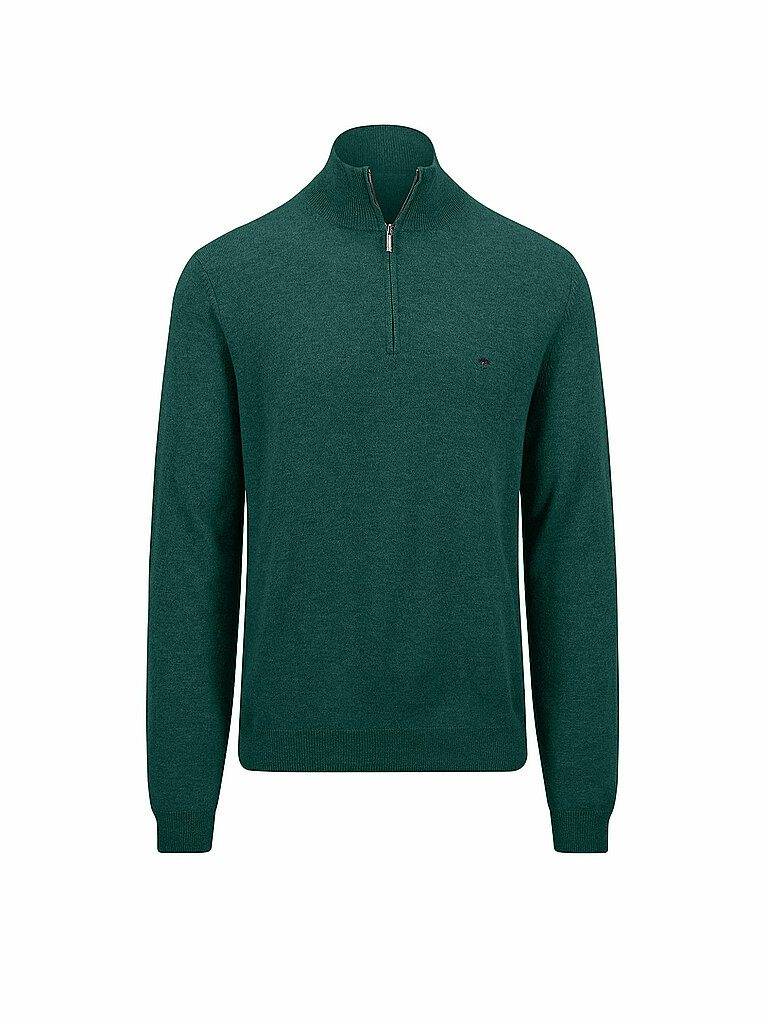 FYNCH HATTON Troyer Pullover dunkelgrün | 4XL von FYNCH HATTON